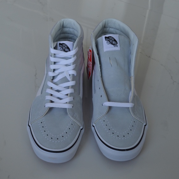 VANS SK8-HI GRAY DAWN WHITE SNEAKER SHOES CANVAS - Picture 2 of 3